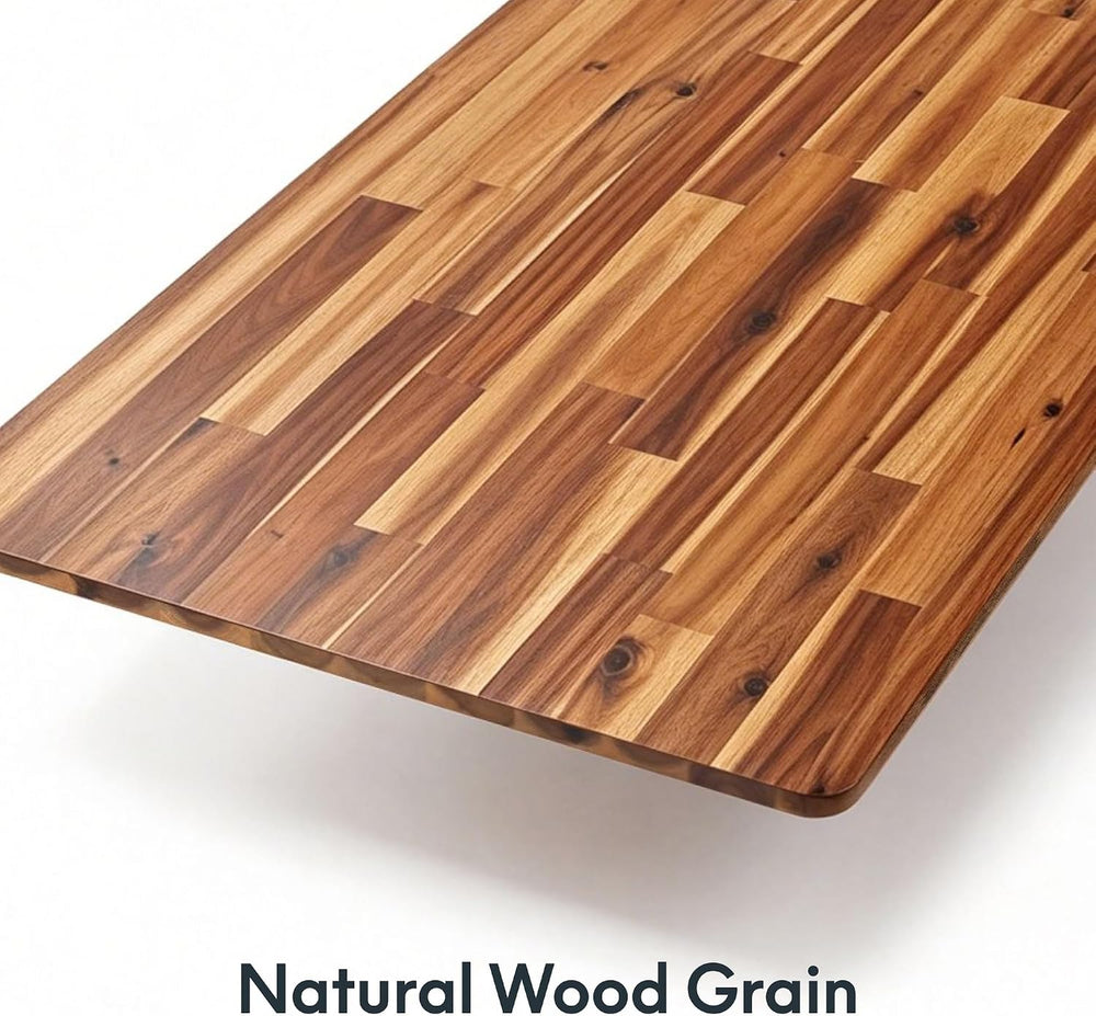 FLEXISPOT Acacia Solid Wood 48"x24" Butcher Block Desktop, Natural