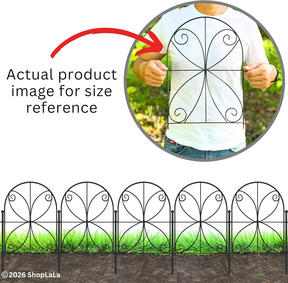 ShopLaLa Decorative Garden Fence (10 Panels) 12.5inx16.5in Fences for Dogs
