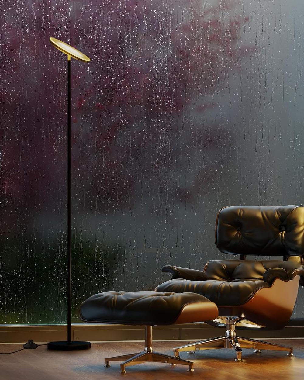 JOOFO LED Floor Lamp for Living Room, Torchiere Lamp with Compact Remote