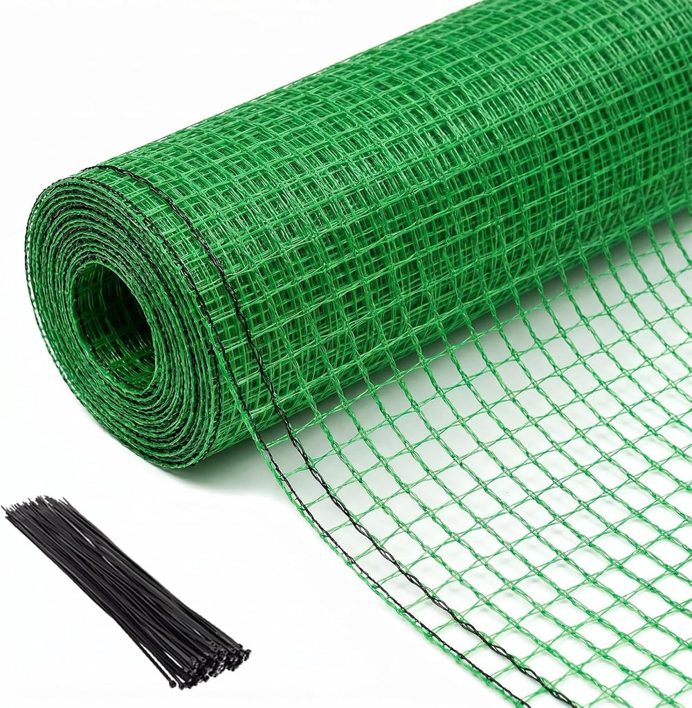 Plastic Garden Fence 4x100 FT, 0.4" Mesh Deer Fence Roll
