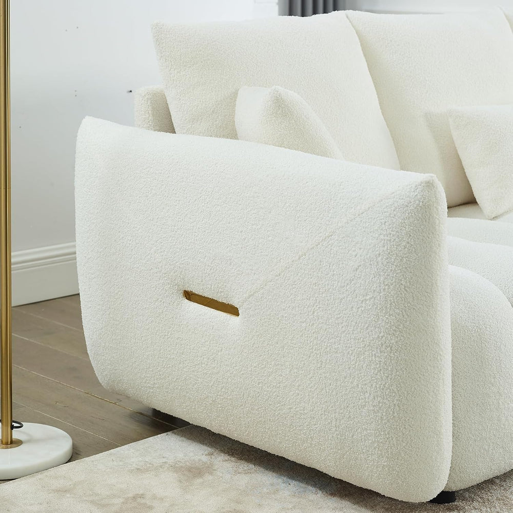 Antetek Teddy Fabric Sofa Set for Living Room, 2 Pieces Modern Deep Seat Over...