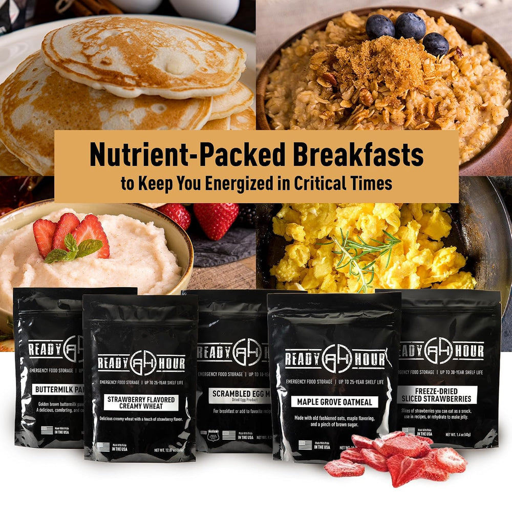 Ready Hour Breakfast Bucket (128 Servings), Emergency Food Supply, Emergency ...