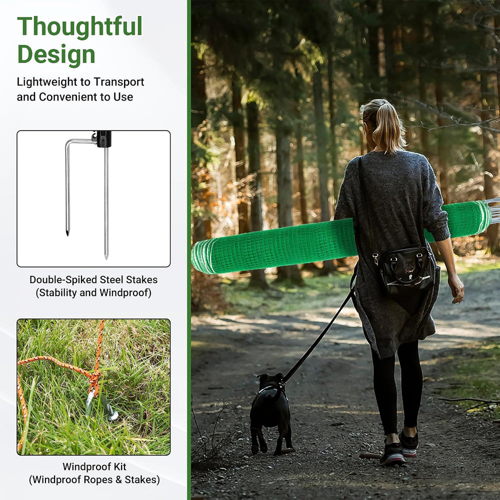 Temporary Fence with Posts 4' x 100' for for Dogs Outdoor Backyard