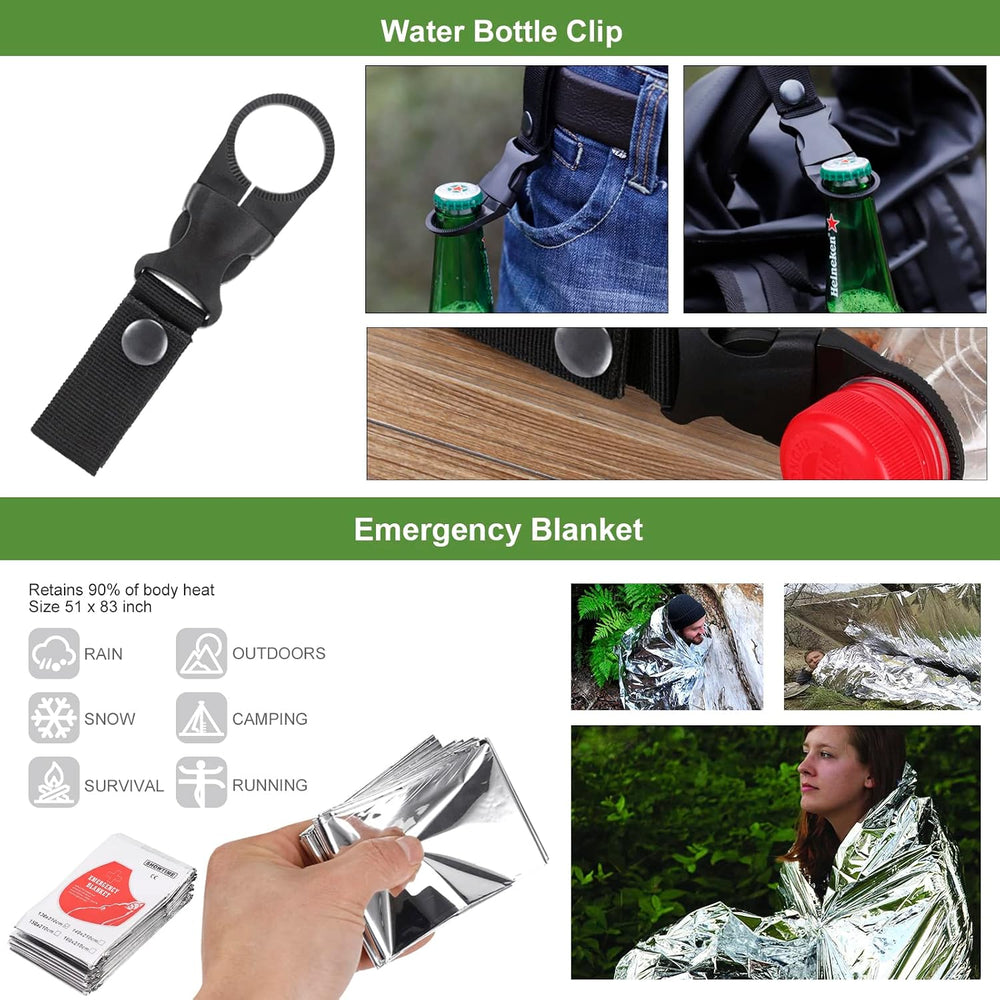 Survival kits 17 in 1, Emergency Survival Gear and Equipment, Cool Gadgets fo...
