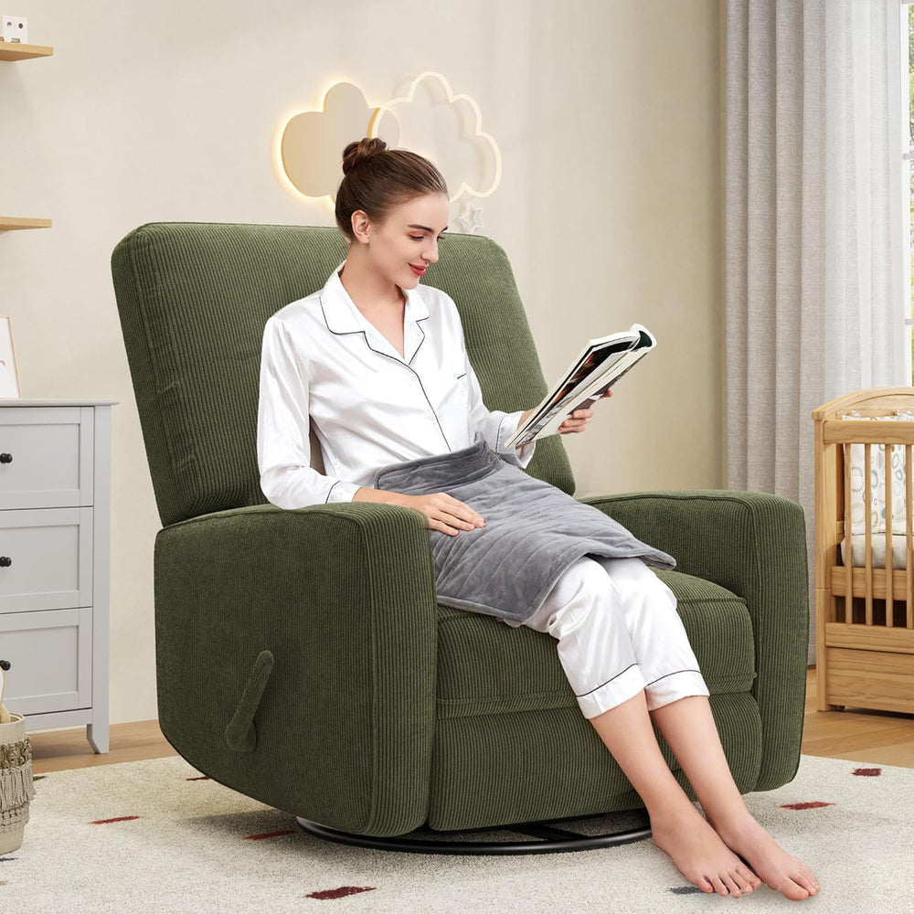 IDEALHOUSE 360° Recliner Chair with Adjustable Backrest & Footrest, Green