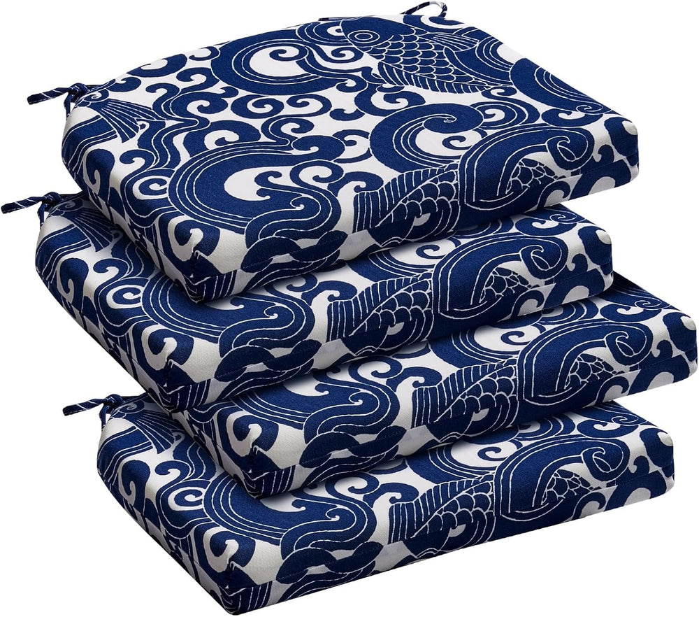 downluxe Outdoor Chair Cushions Set of 4 for Patio Furniture, Water-Resistant...