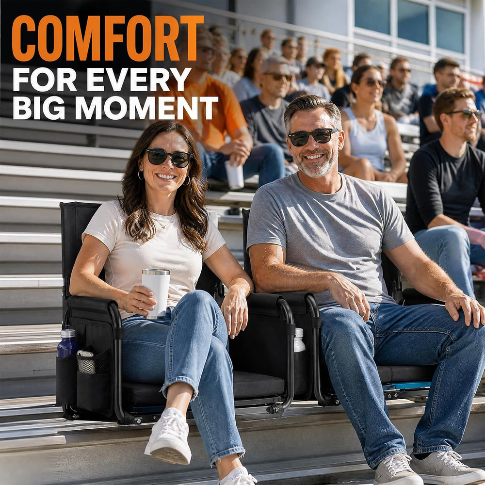 Sekey Stadium Seats with Back Support, Armrests & Soft Cushion