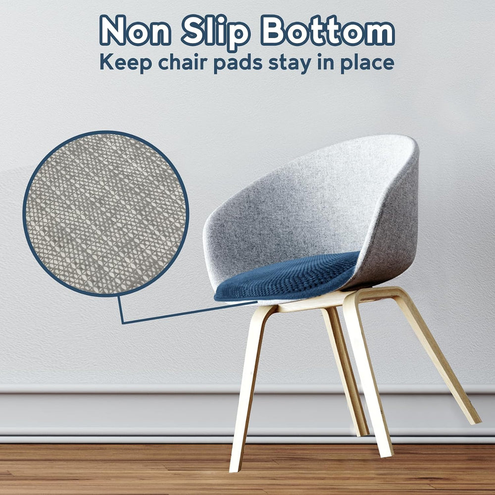 Blue Foam Seat Cushions Kitchen Chairs Pads for Dining Chairs Non Slip Patio ...
