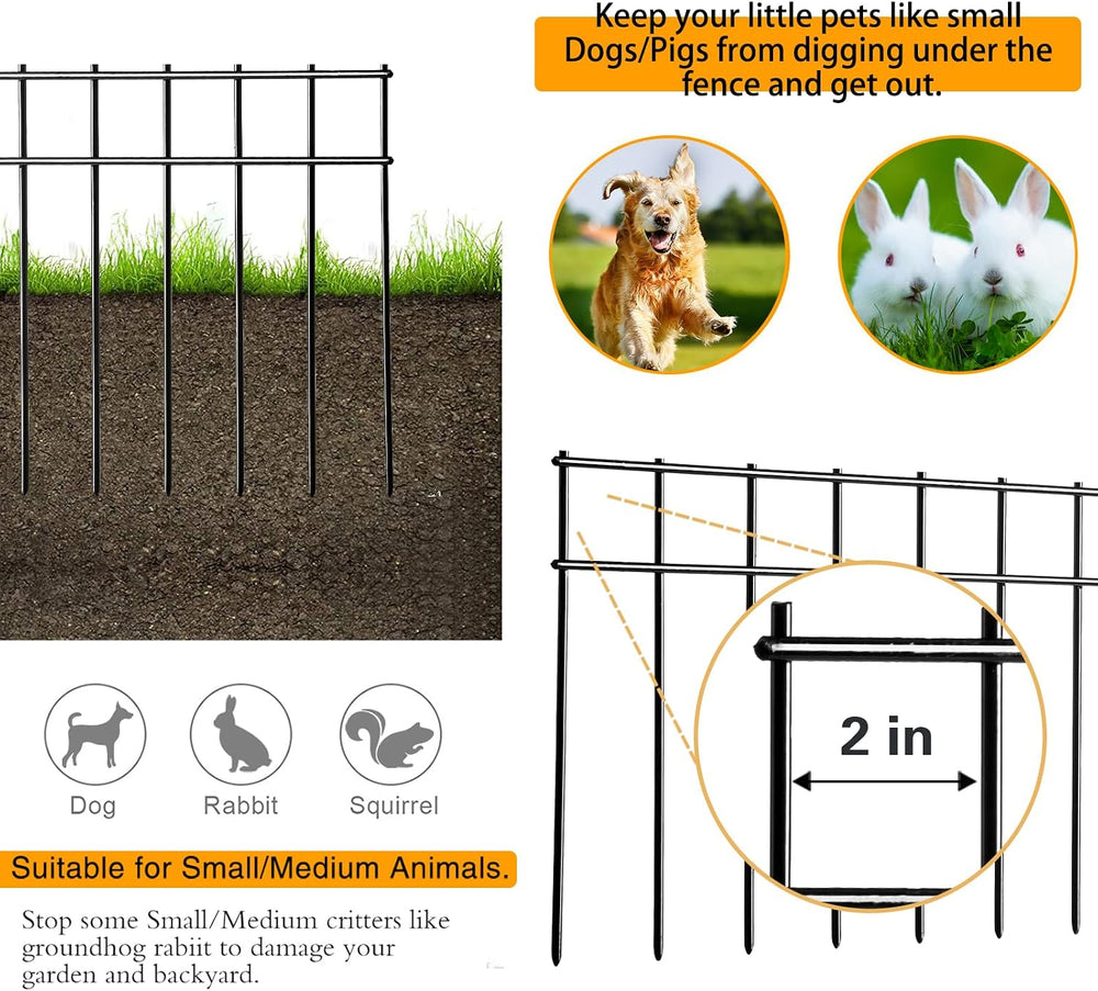 Adavin Small/Medium Animal Barrier Fence 25 Pack 20 in(L)X 10 in(H) Undergrou...