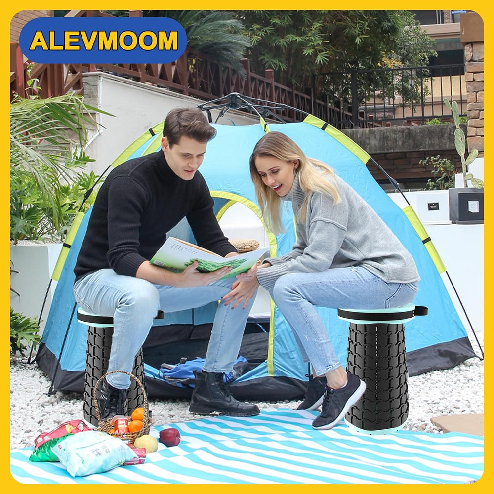 ALEVMOOM Upgraded 18.1" XL Collapsible Stool with Cushion, Portable Fold...