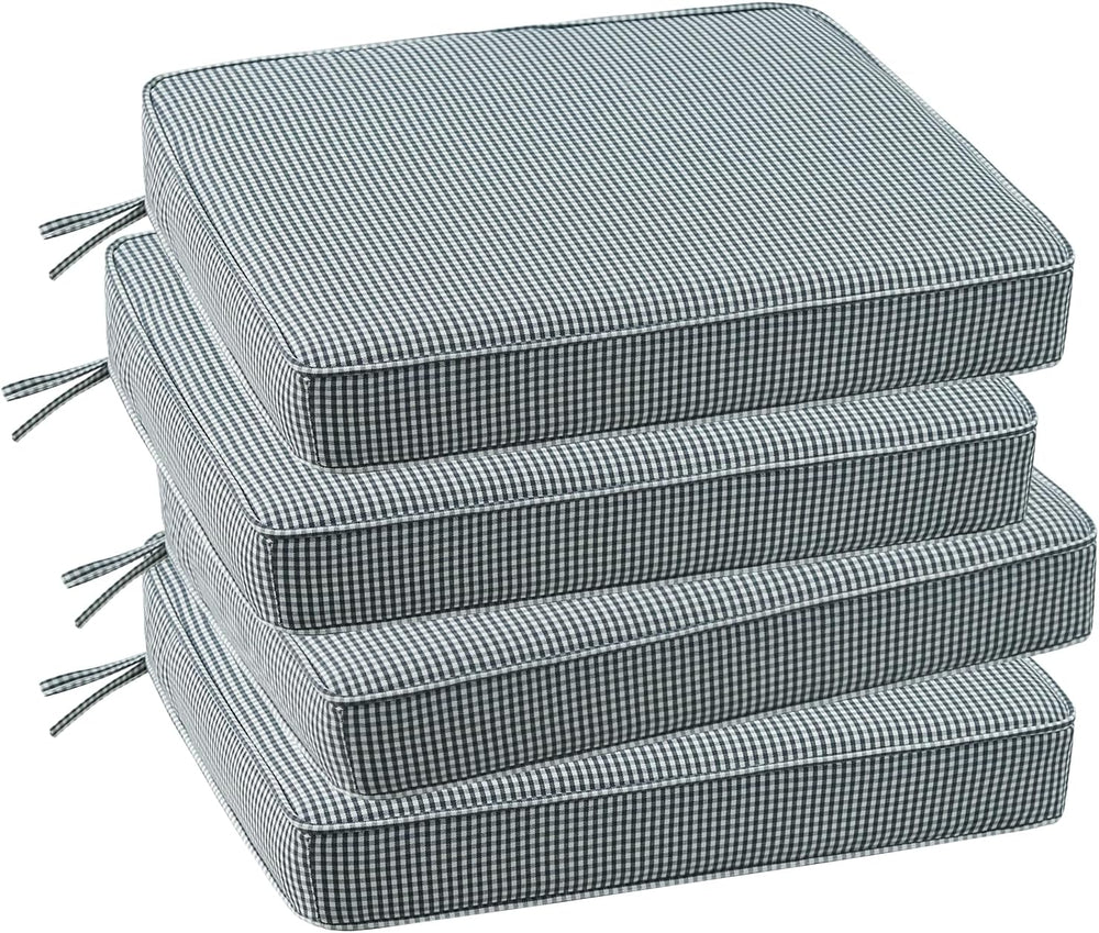Outdoor Square Corner Seat Cushion, 19"x19"x3", Set of 4, Non ...