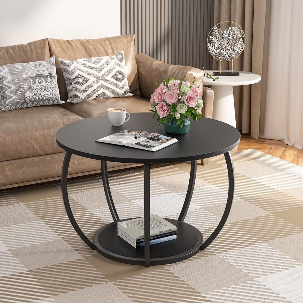 GreenForest Small Round Coffee Table Living Room