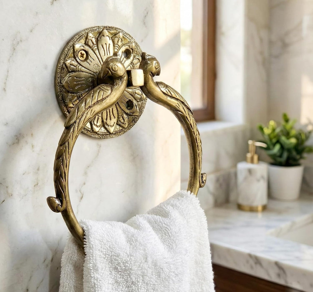 7.5" Inches - Brass Hand Towel Hanger Holder | Hand Towel Hanger Holder ...