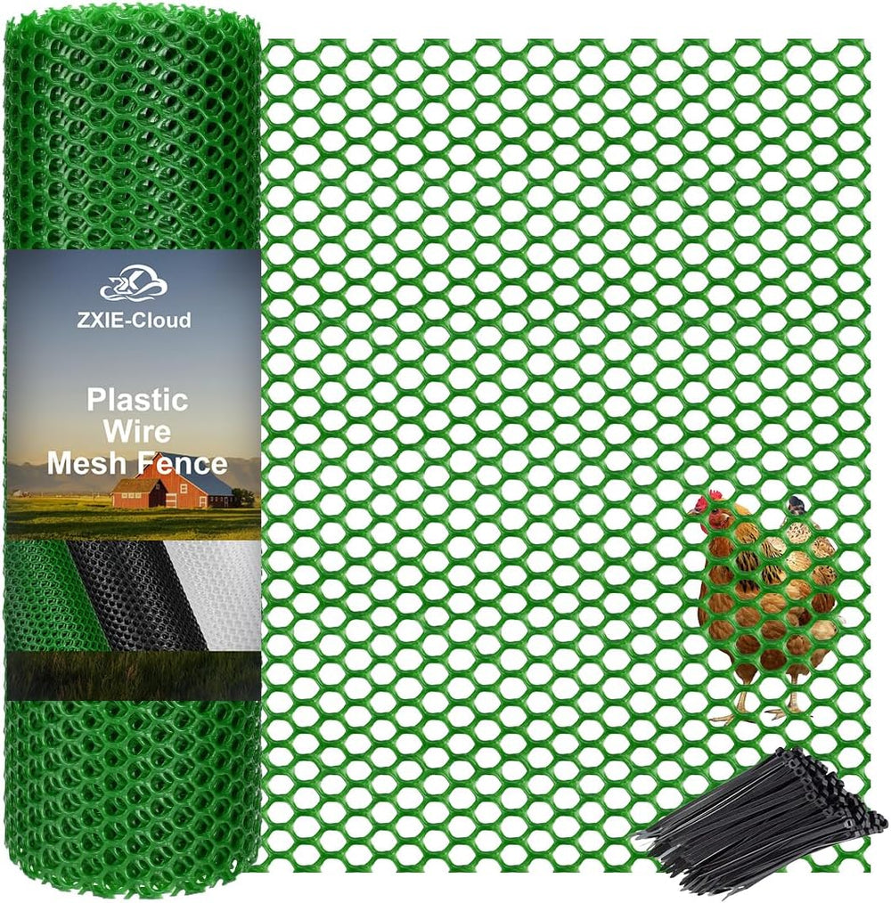 Green Plastic Chicken Wire 16in X 33ft,Garden Netting Fencing