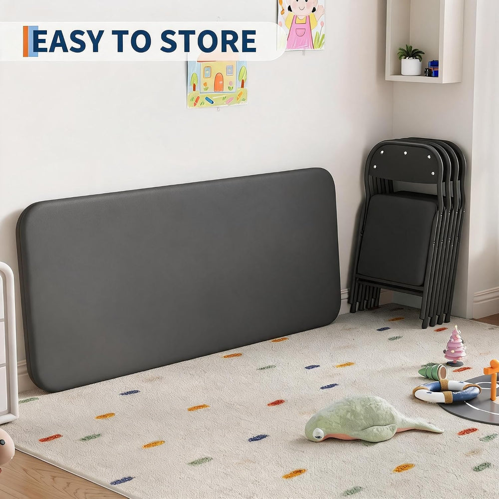 Garvee 5-Piece Folding Table and Chairs for Boys and Girls