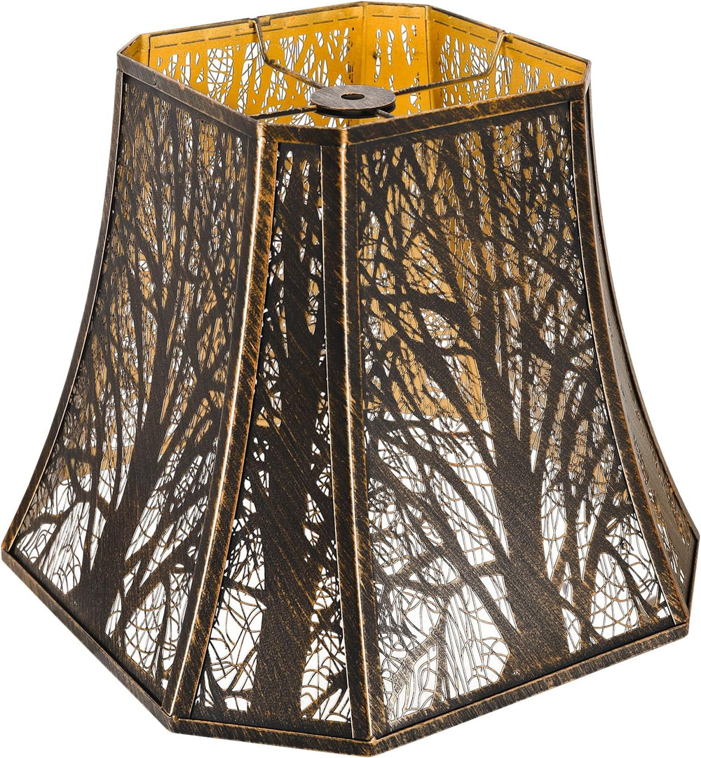 Square Cut Corner Metal Lamp Shades, 7" Top x 12" Bottom x 10.5&quo...