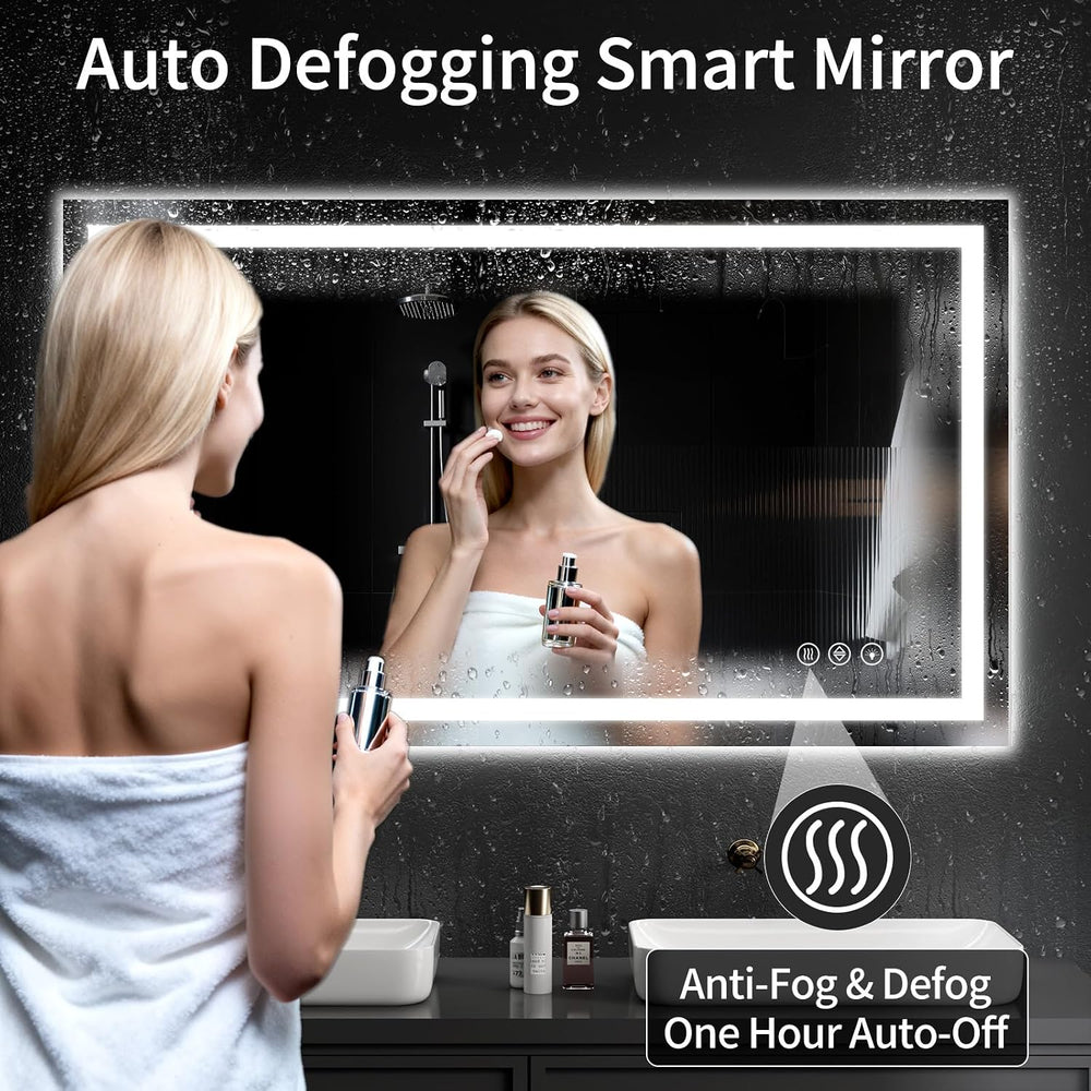 30"x48" LED Bathroom Mirror with Lights | Dimmable,Anti-Fog,Bathroo...
