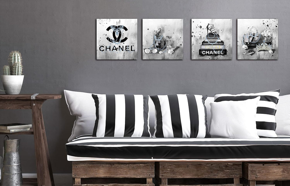 Meetdeceny Fashion Wall-Art For Bedroom Women - Black And White Bathroom Deco...