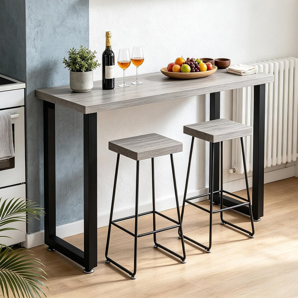 36 Inch Metal Bar Table Legs, Heavy Duty Steel Dining Table Legs with Adjusta...