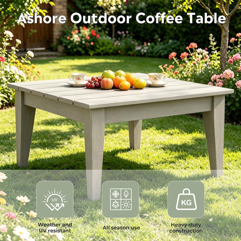 WestinTrends 32 Inch Ashore Outdoor Coffee Table, Sand