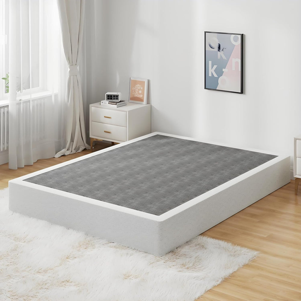 Snaye Queen Size Box Spring Bed Base 9 Inch, 3000lbs Heavy Duty Box Spring Qu...