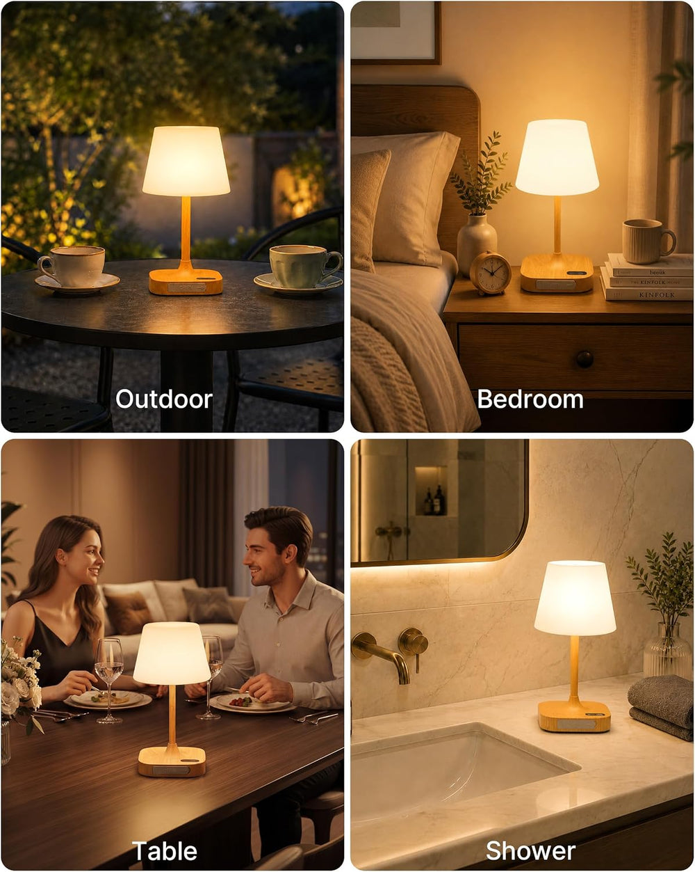 BUCASA Waterproof Shower Lamp Rechargeable Bathroom Shower Lights