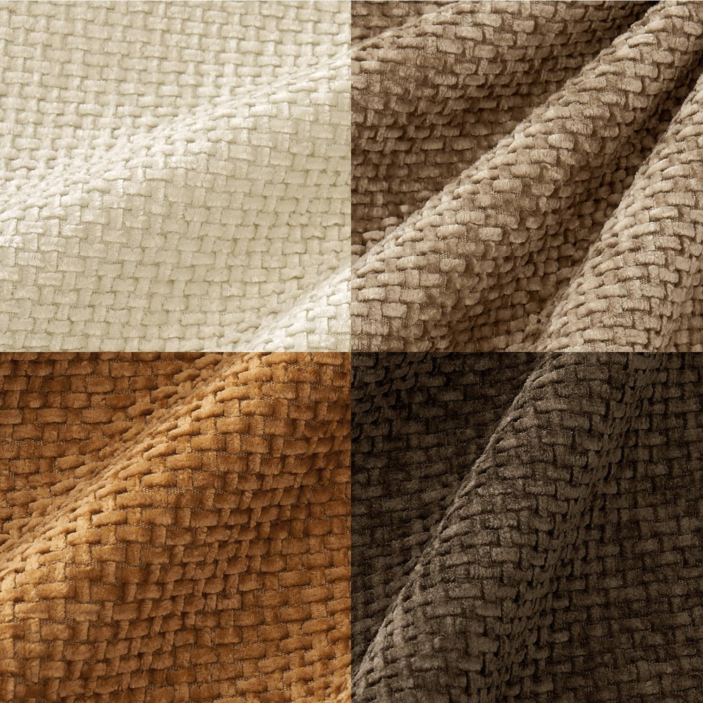 MIULEE Soft Decorative Chenille Fall Pillow Covers Brown 16x16 Pack of 4