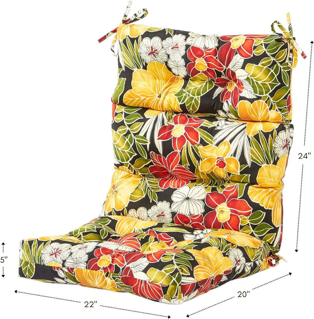 Greendale Home Fashions Aloha 44'' x 22'' Outdoor High Back C...
