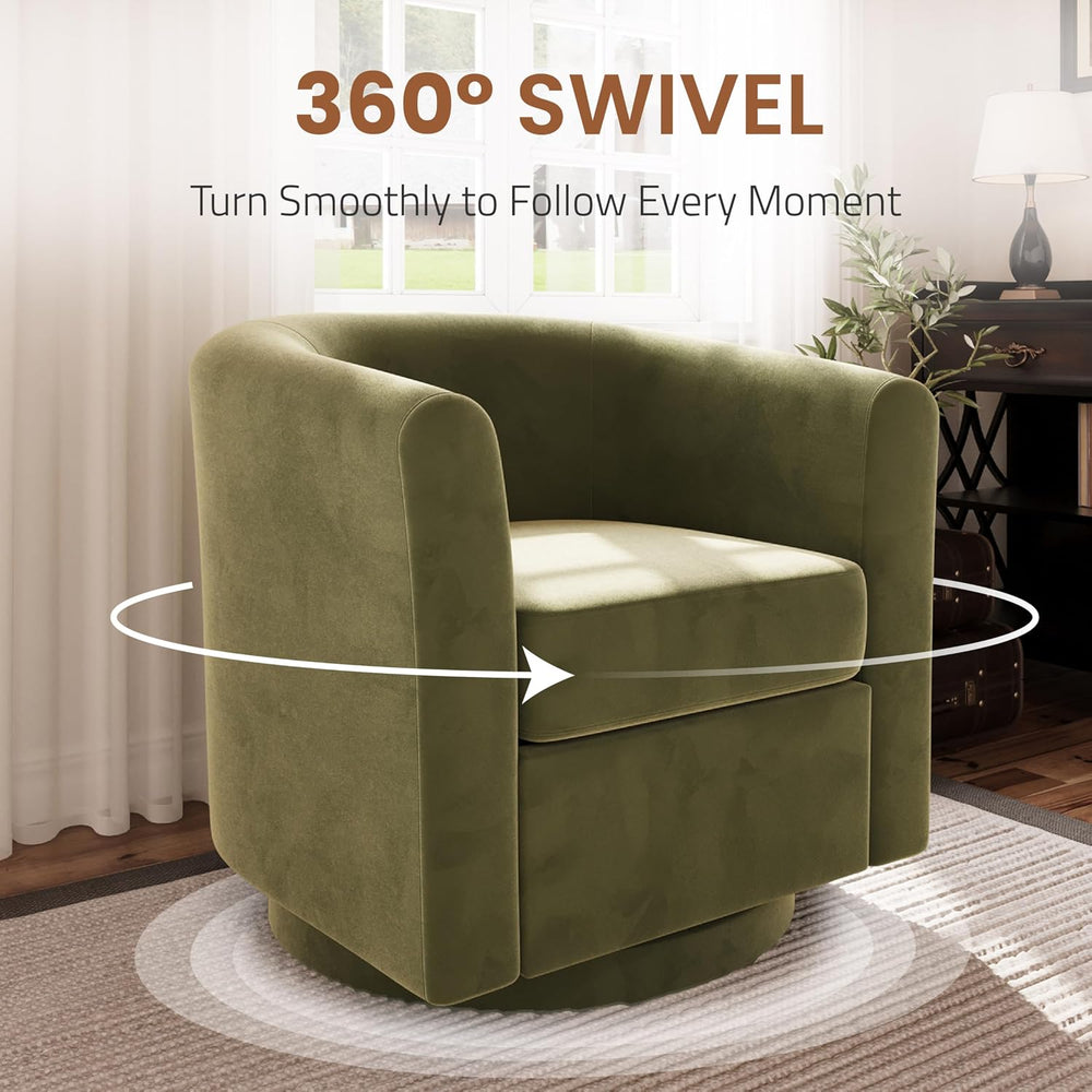 360° Swivel Accent Chair and Storage Ottoman Set