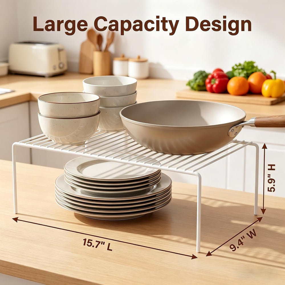 iPEGTOP Set of 6 Large (15.7 x 9.4 Inch) Kitchen Cabinet Organizer Shelf, Wir...