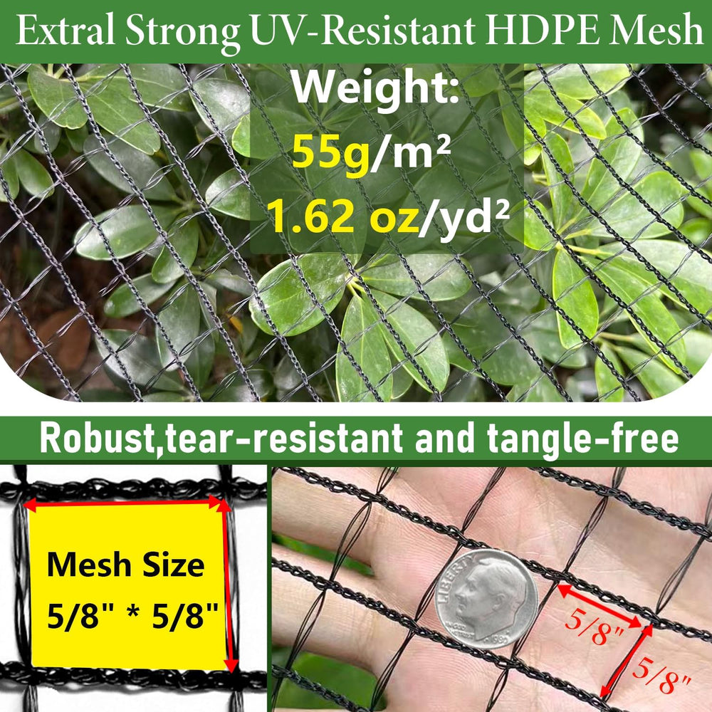 4 x 100ft Deer Fence Netting, Heavy Duty Deer Netting, 55GSM Deer Fence for G...