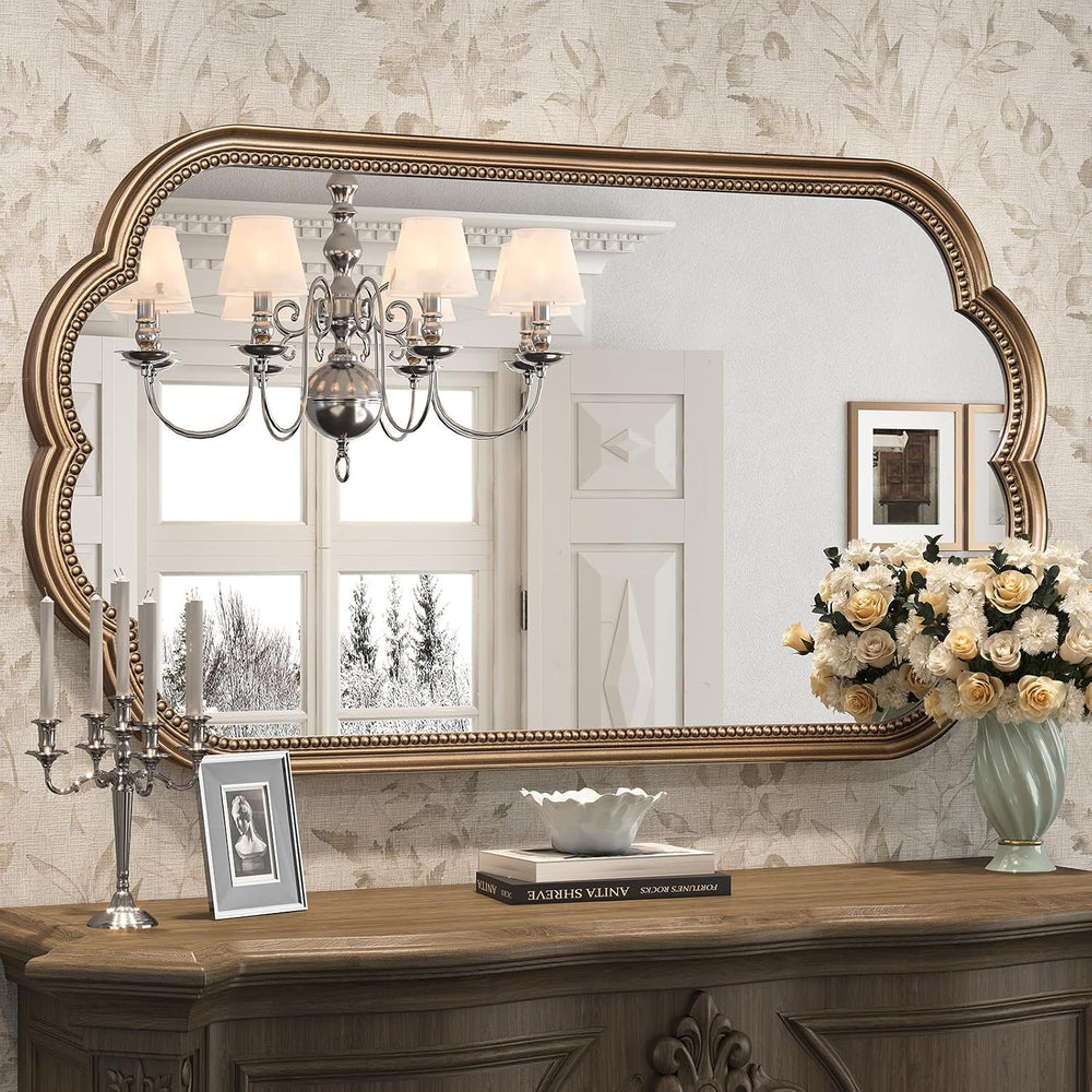 Scalloped Mirror for Bathroom, 23" x 42" Dining Room Mirrors for Wall