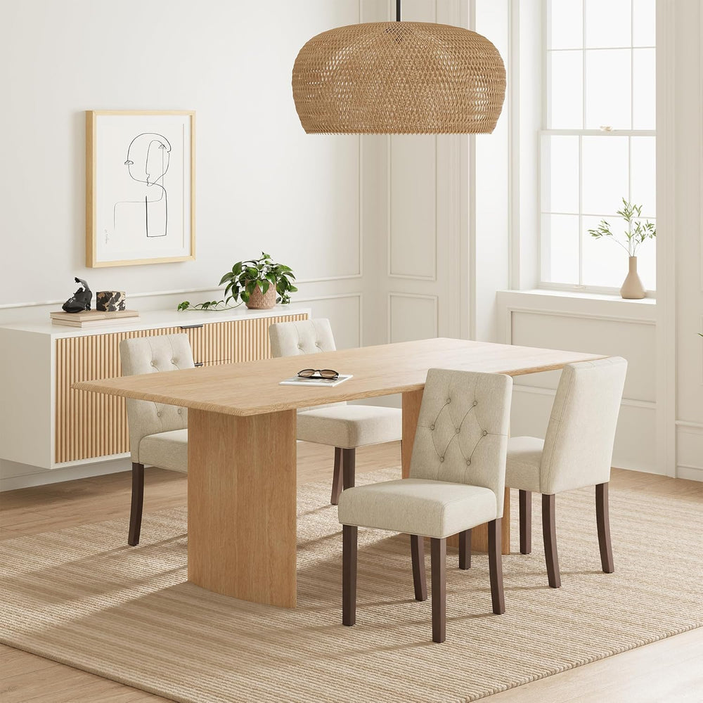 Upholstered Dining Chairs Set of 4 - Modern Parsons Chairs