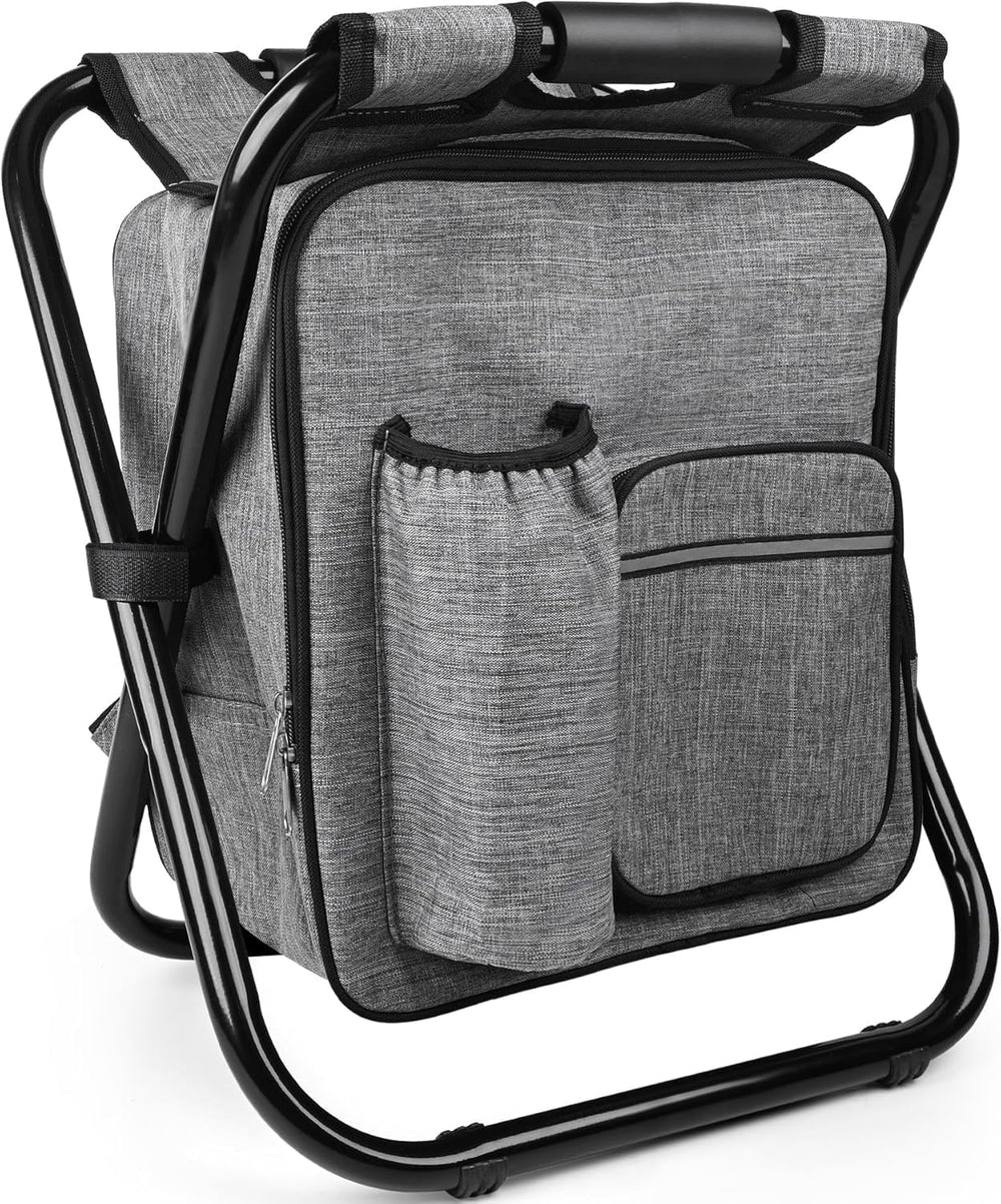 Kikerike Backpack Stool Cooler Chair Heavy Duty 300 LBS Max Load Portable Lig...