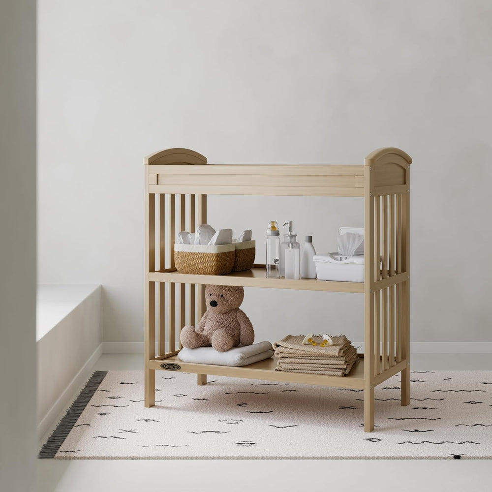 Graco Benton Changing Table with Water-Resistant Changing Pad, Driftwood