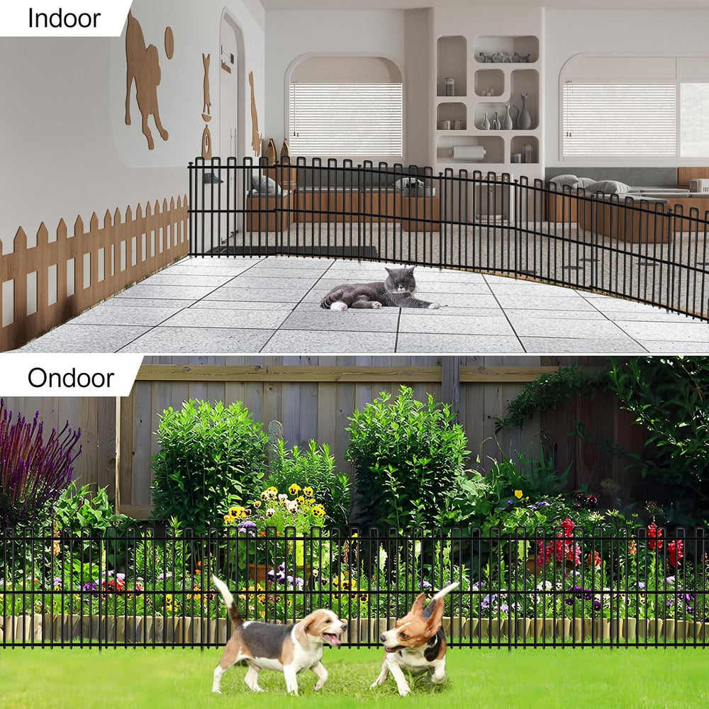 25 Panels No Dig Animal Barrier Fence, 32in(H) x 49ft(L) Garden Edging Border...