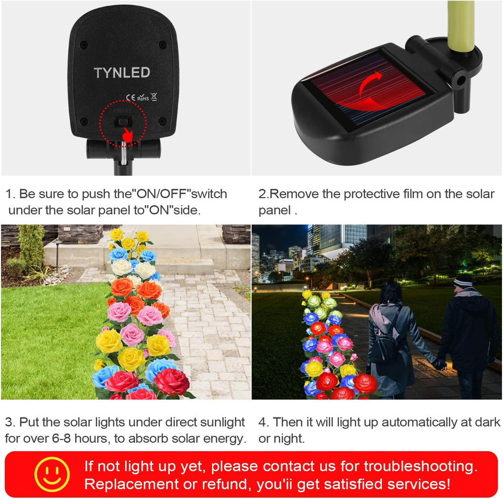 Outdoor Solar Garden Stake Lights,Upgraded LED Solar Powered Light