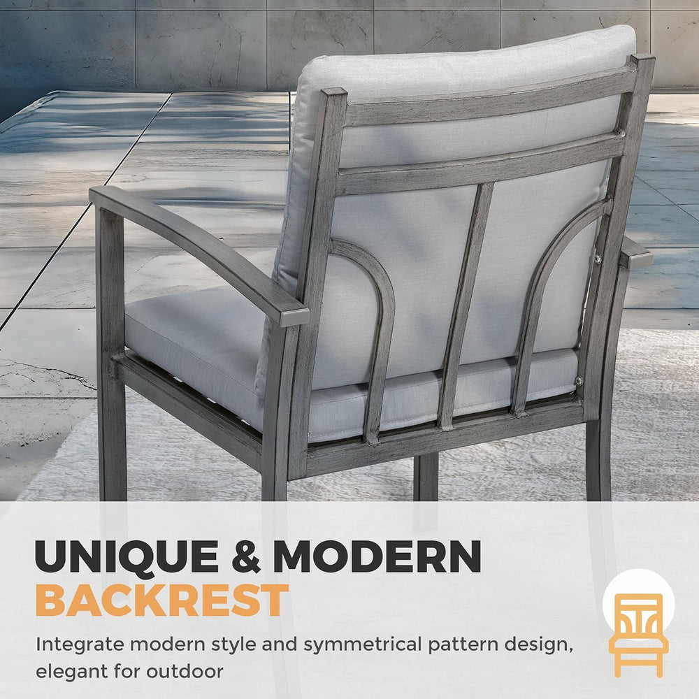 HAPPATIO 5-Piece Patio Outdoor Dining Set - All Aluminum Outdoor Patio Table ...