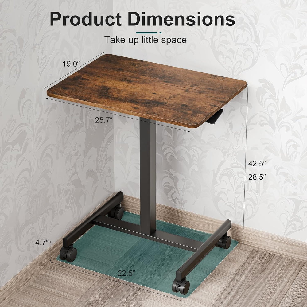 Mobile Rolling Desk, Small Standing Desk with Wheels