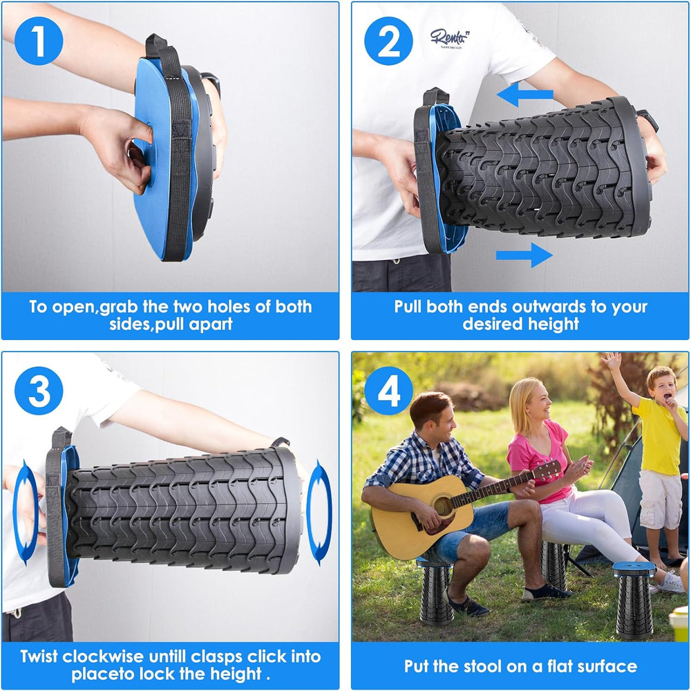 aboutool Collapsible Stool with Soft Removable Cushion & Waterproof Carry...