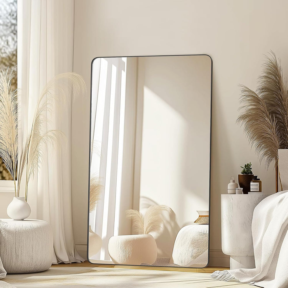Delma Bathroom Vanity Mirror, Black Framed Mirror for Over Sink, 50x30