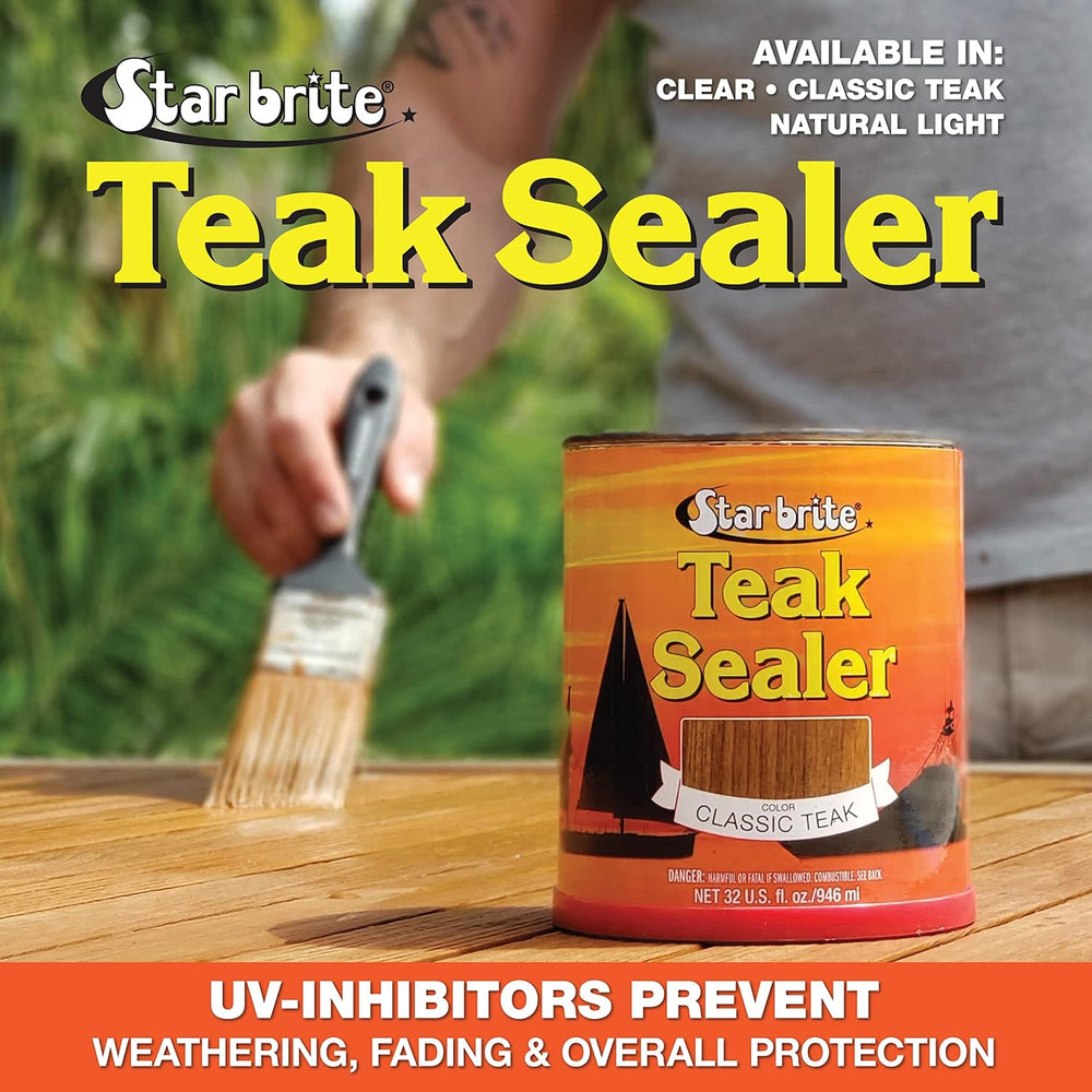 STAR BRITE Teak Sealer - No Drip, No Splash Formula - One-Coat, Durable Prote...