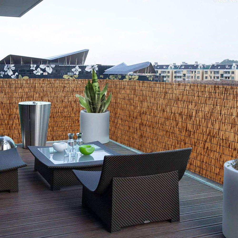 DearHouse Natural Reed Fencing, Eco-Friendly Reed Fence, 4 feet High x 13.3 f...