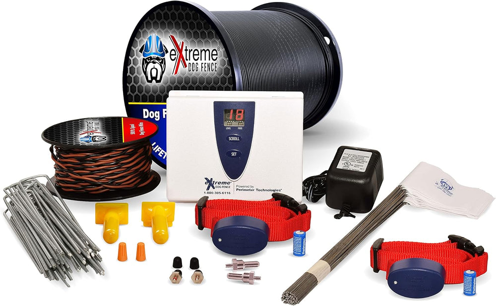Underground Electric Dog Fence Kit, Pro Grade, 2-Dog, 1000 ft