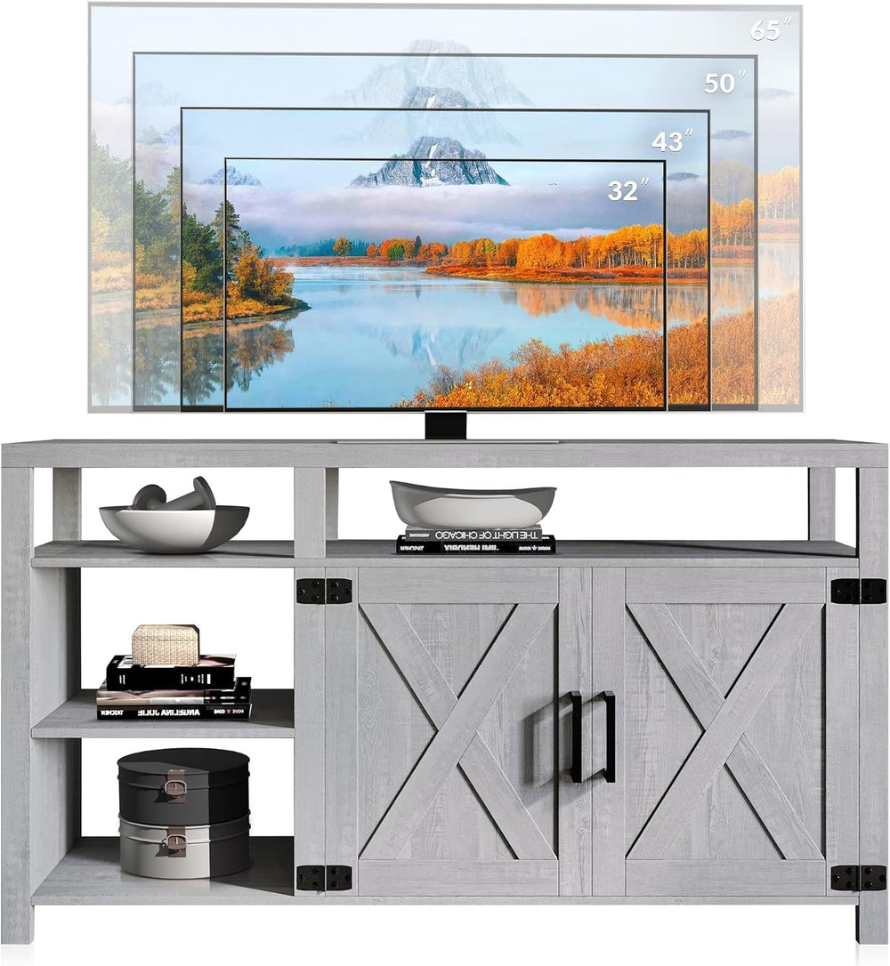 BELLEZE 58" TV Stand for TVs Up to 65", Modern Entertainment Center...