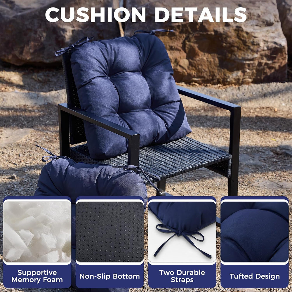IASEAHK Outdoor Chair Cushions Set of 4, 19" x 19" x 5", Water...