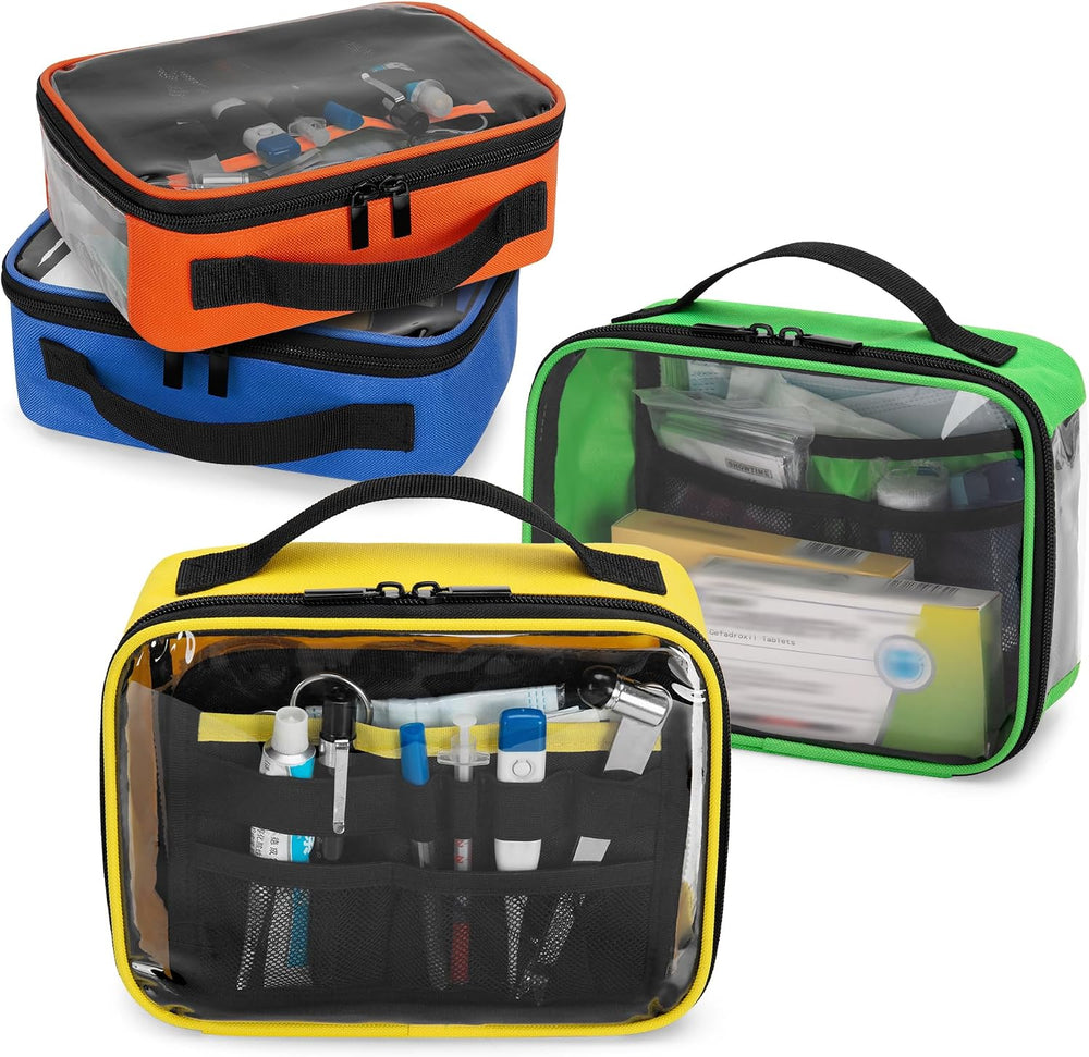 Trunab 4 Pcs First Aid Pouch Set,Color-Coded Medical Bag for Emergency Kits