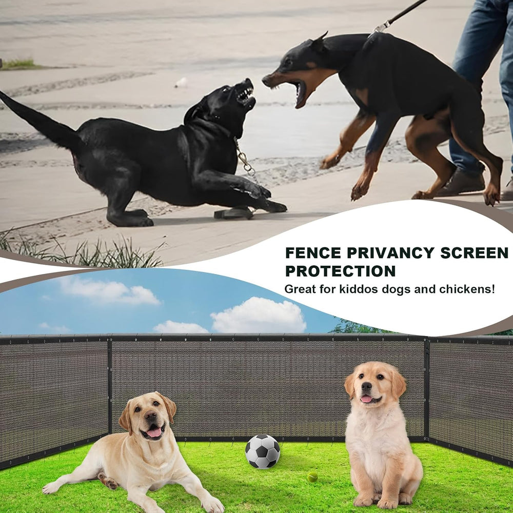 SUNLAX Privacy Fence Screen 3/4/5/6/8FT Heavy Duty Mesh Fence Net Cover with ...