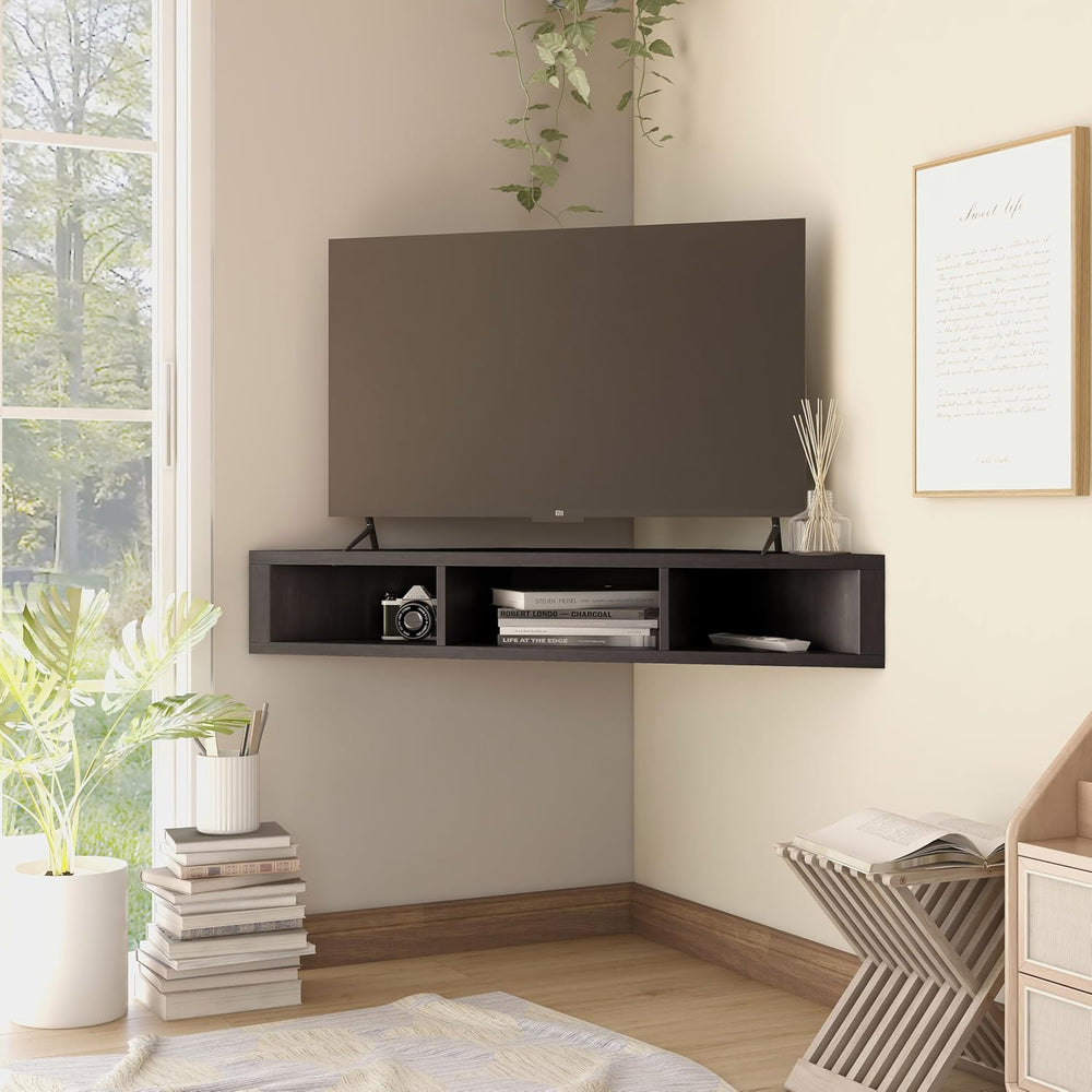 24/7 Shop at Home French 46.5 inch Modern Floating TV Stand with Storage, Flo...