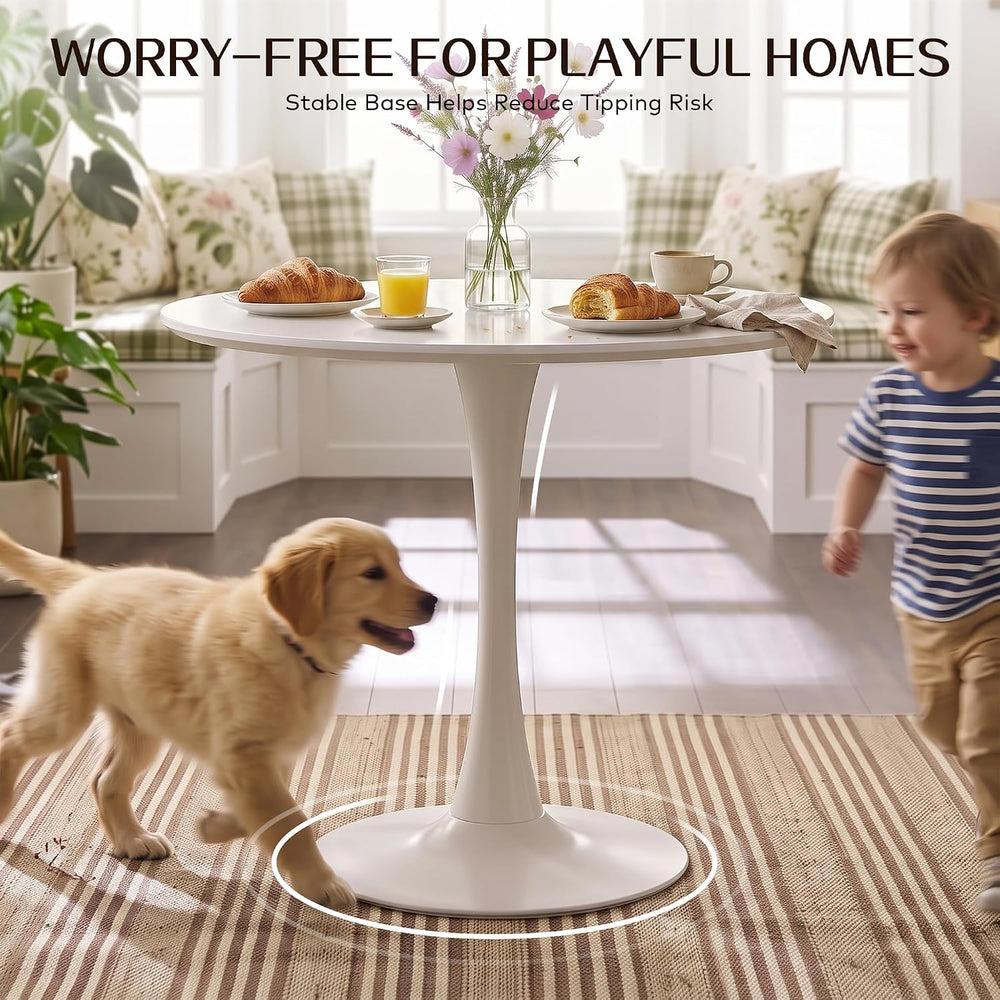 3 Piece Round Dining Table and Chairs Set for 2
